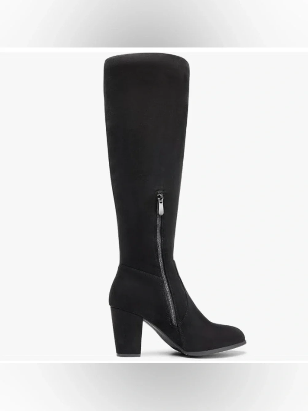 Dream Pairs Black Over-the-Knee Block Heel Boots Size 8